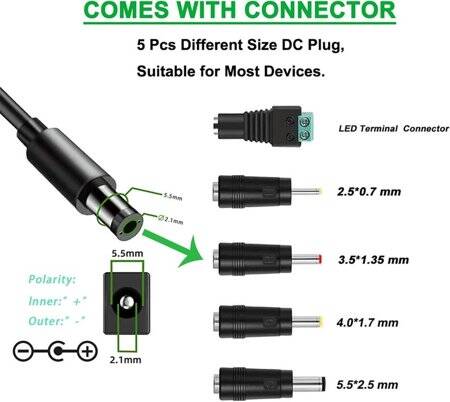 Yüksek Kaliteli Tam Amper 9V 1.5A Adaptör EU Fişli - 3