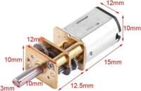 Yüksek Tork N20 12V 30RPM Mikro DC Metal Dişli Düşürücü MotorAzaltma Oranı 1:1000 - 2