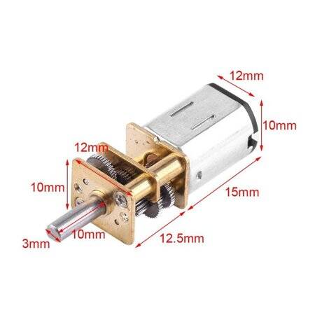 Yüksek Tork N20 6V 25RPM Mikro DC Metal Dişli Düşürücü MotorAzaltma Oranı 1:1000 - 4