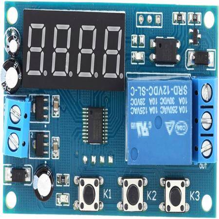 YYA-1 DC12V Relay Module Led Display 3 Button Key 4 Digital Tube Timer Delay Switch Automatic Controller - 1
