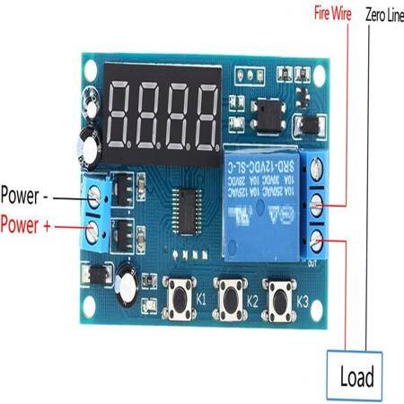 YYA-1 DC12V Relay Module Led Display 3 Button Key 4 Digital Tube Timer Delay Switch Automatic Controller - 3