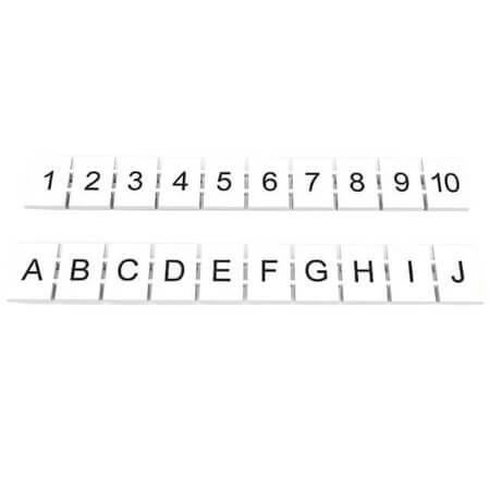 ZB8-10P-19-00AH MARKER STRIP 8.2MM WHITE PC6 - 1