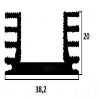 ZHS-245ASD36 ALÜMİNYUM SOĞUTUCU H=20MM G=38.2MM L=36MM - 1